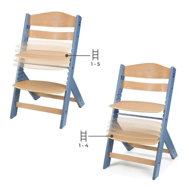 Kinderkraft: ENOCK Wooden High Chair with Nordic Breeze Cushion