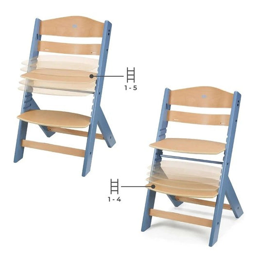 Kinderkraft: ENOCK Wooden High Chair with Nordic Breeze Cushion