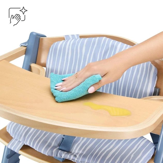Kinderkraft: ENOCK Wooden High Chair with Nordic Breeze Cushion