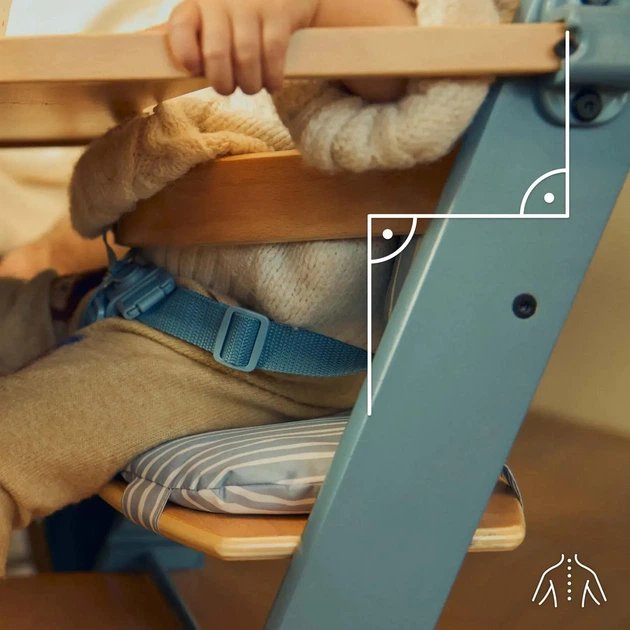 Kinderkraft: ENOCK Wooden High Chair with Nordic Breeze Cushion