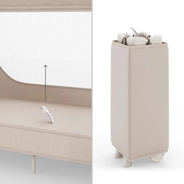 Kinderkraft: LEODY UP Travel Cot & Playpen with Changing Table - Beige