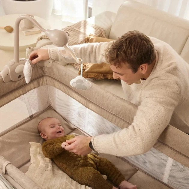 Kinderkraft: LEODY UP Travel Cot & Playpen with Changing Table - Beige