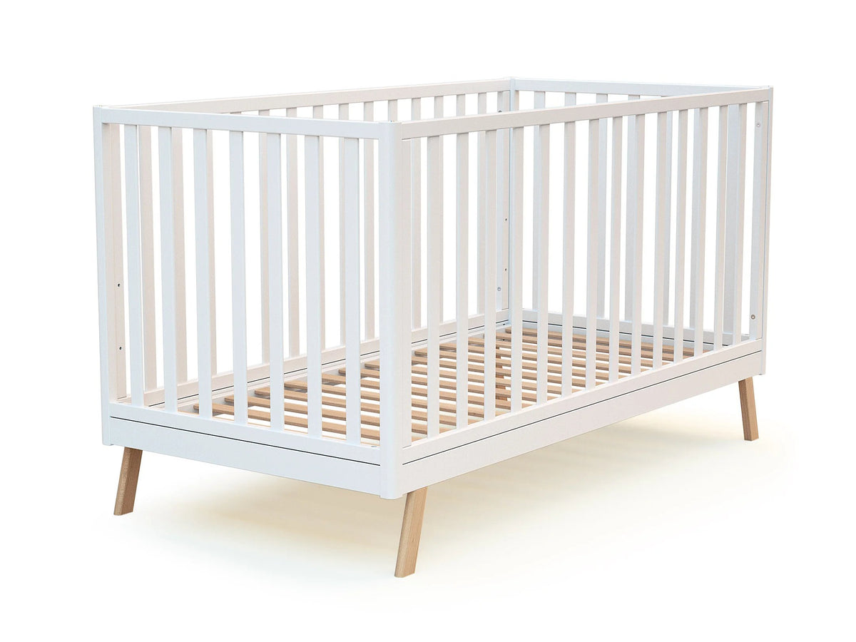 Jurababy: Convertible Baby Bed KASA (70x140cm) - 2-in-1 Nursery Crib to Toddler Bed