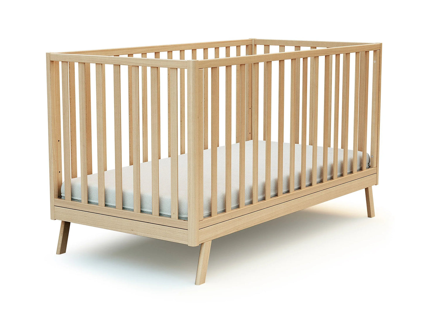 Jurababy: Lit Bébé Évolutif KASA (70x140cm) - 2-in-1 Nursery Cot & Toddler Bed