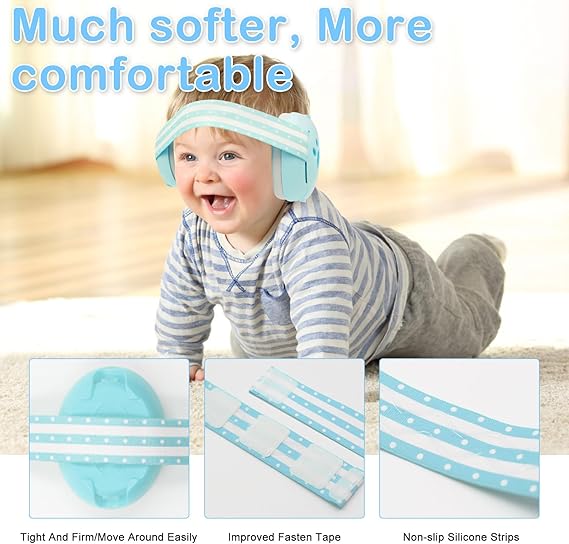 Baby & Toddler 2-in-1 Noise Protection Earmuffs – Blue