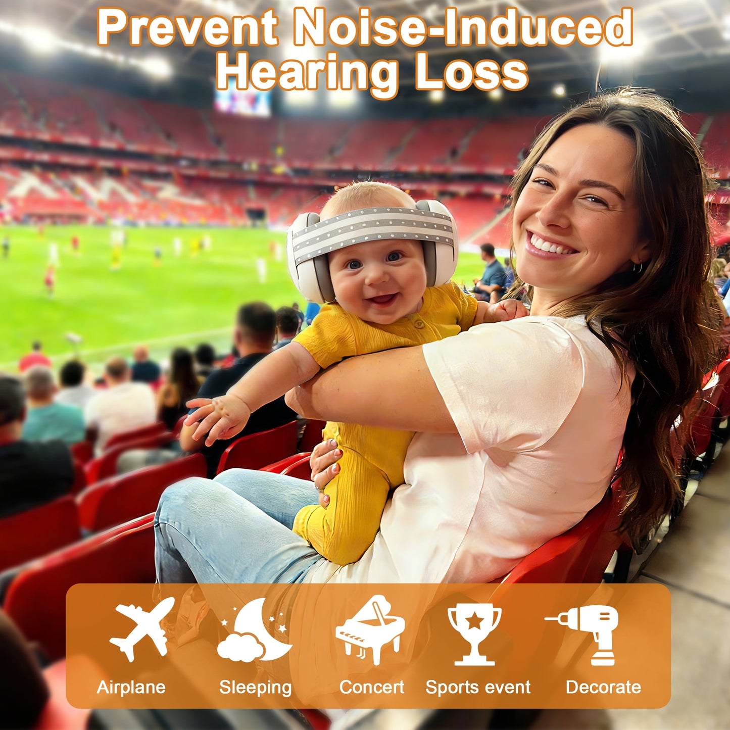 Baby Ear Protection Classic Grey