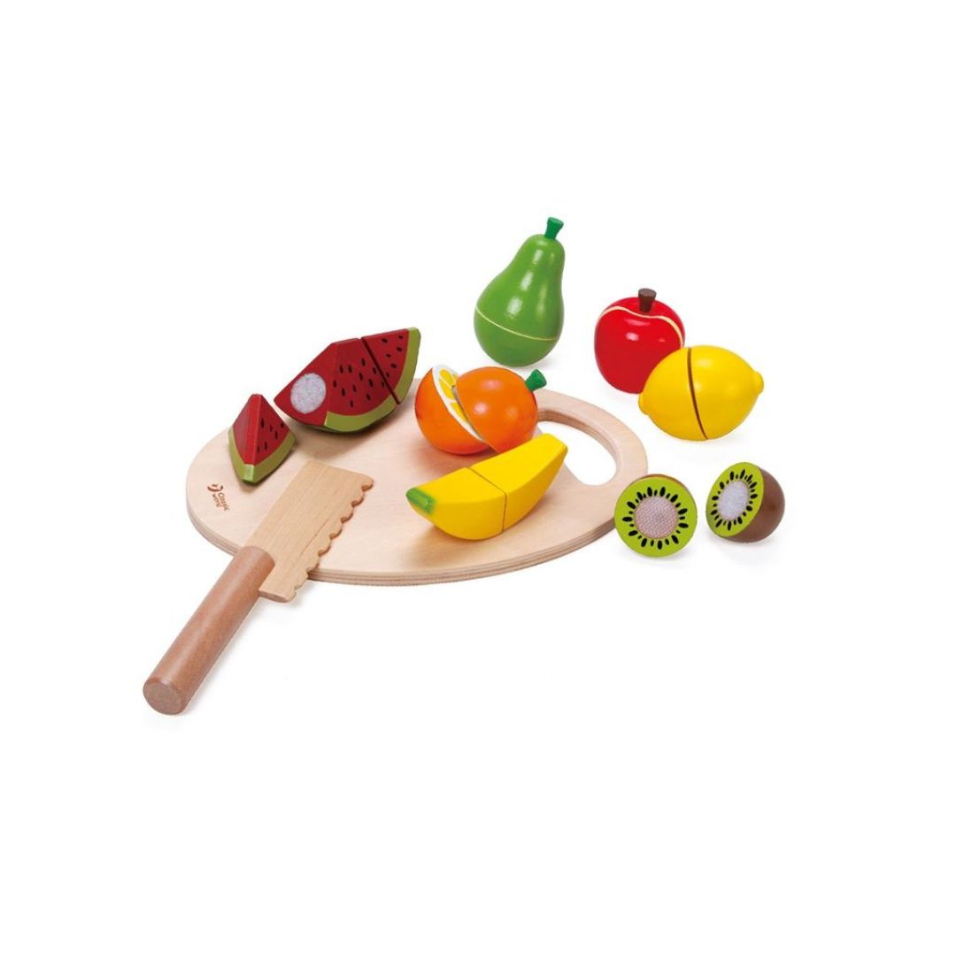 Classic World Pretend Play Cutting Fruit Toy Set Wooden Kitchen Play Set