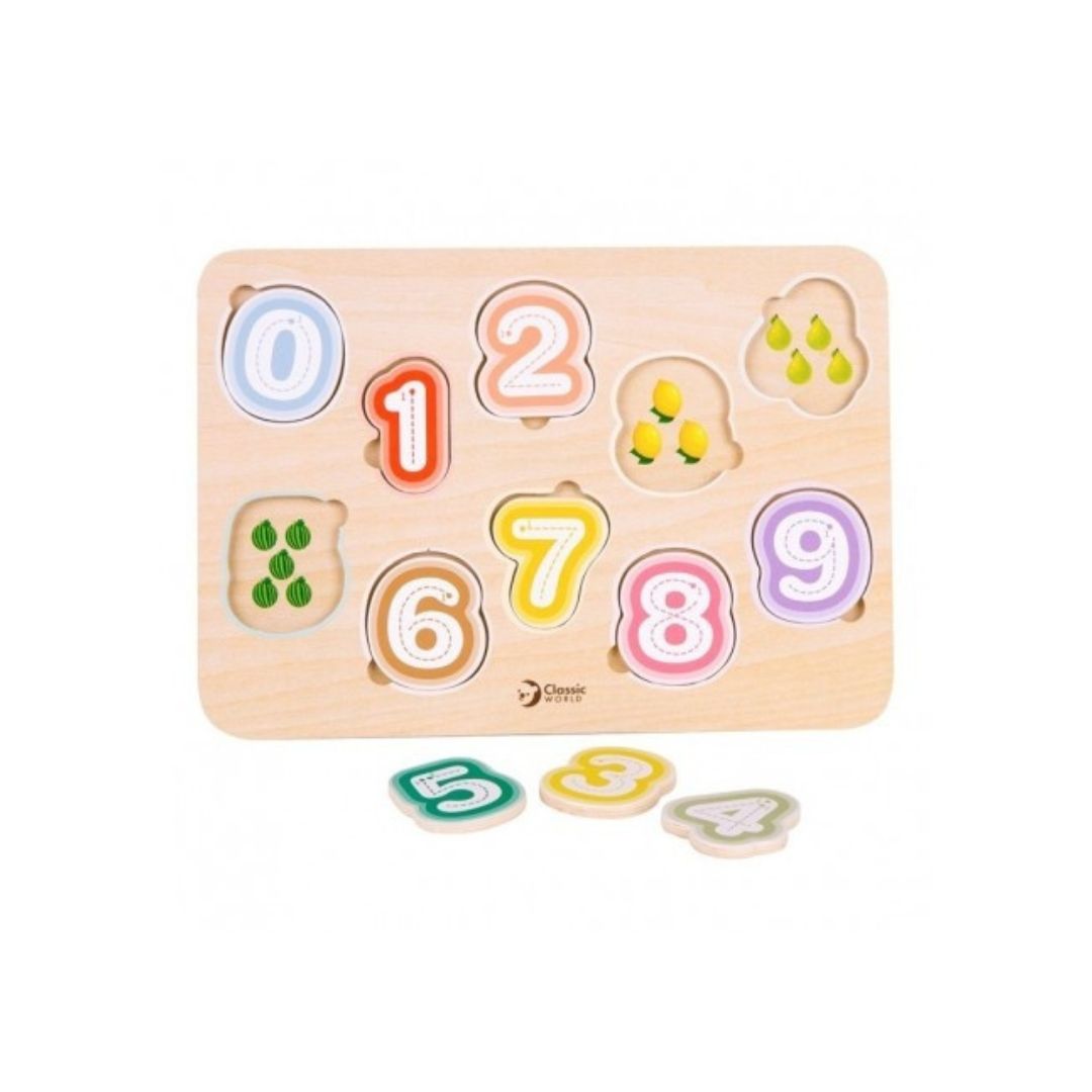 Classic World Wooden Number Puzzle