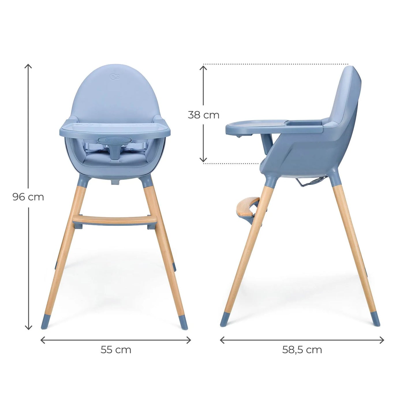 Kinderkraft: FINI 2 High Chair 2-in-1 (Nordic Breeze)
