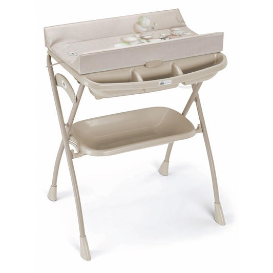 Volare Bath Tub With Stand & Changing Mat - Beige