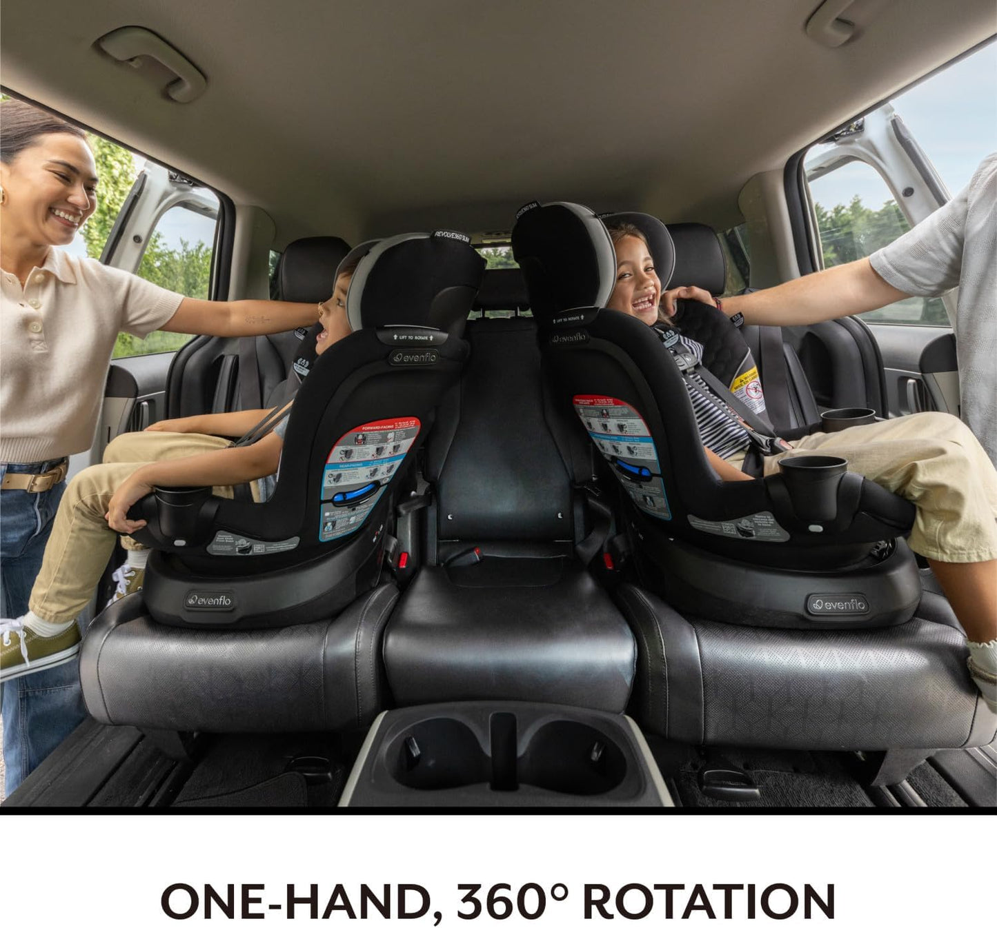 Evenflo Revolve360 Slim 2-in-1 Rotational Car Seat Canton Black