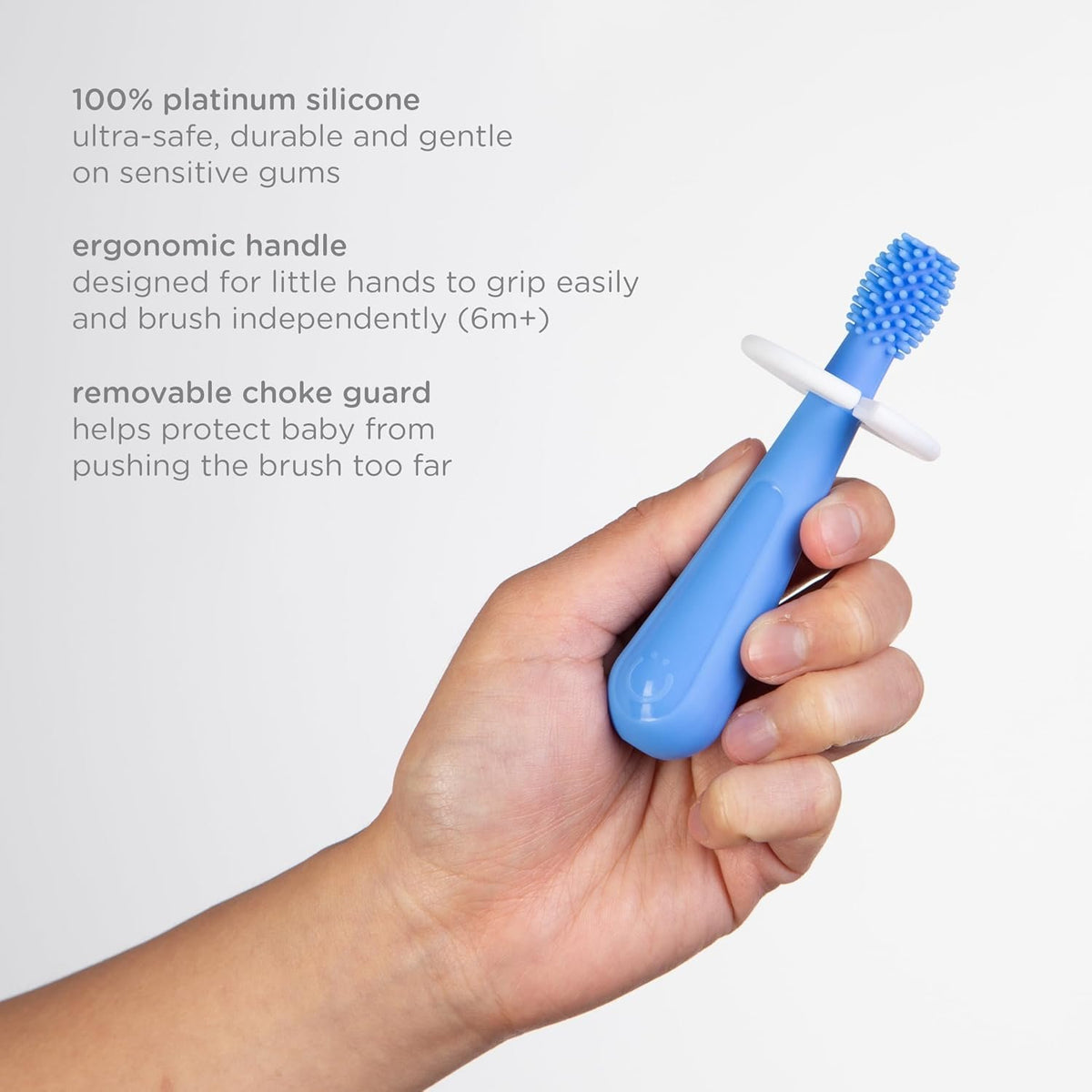 Ubbi Grow with Me Toothbrush Training Set – 3-Piece Set (Polaris Blue)