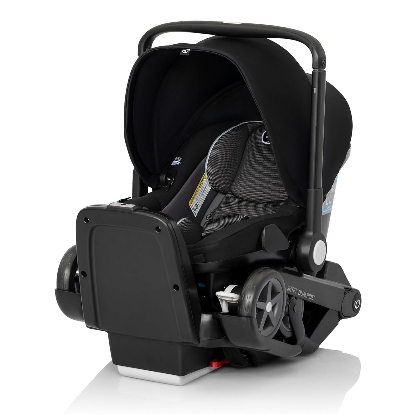 Evenflo Shyft DualRide Infant Car Seat - Stroller Combo with Carryall Storage Beaufort Black