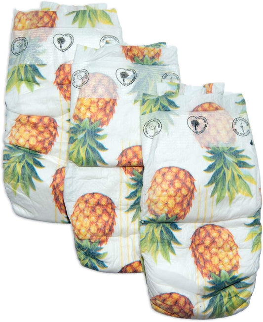 PureBorn Disposable Baby Diapers Size 5-Pineapple Print