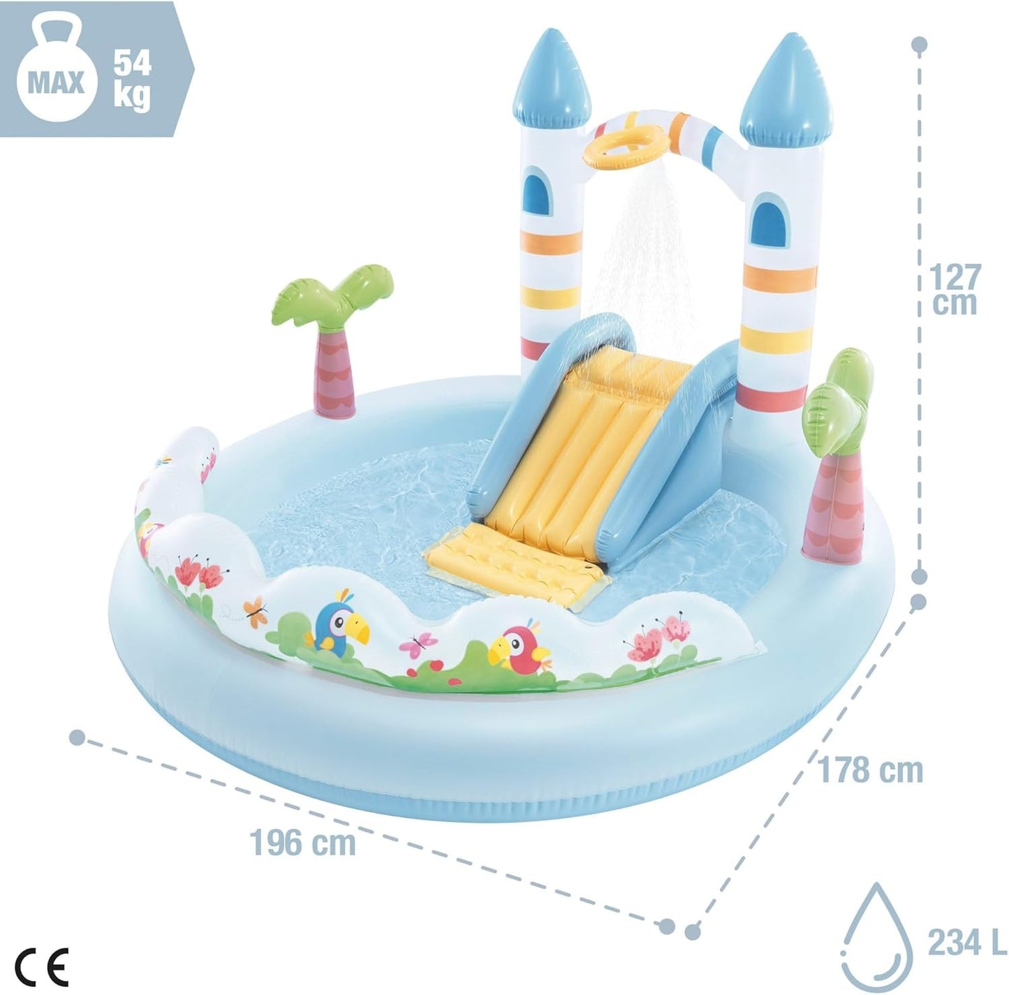 INTEX: Magical Unicorn Castle Inflatable Play Center