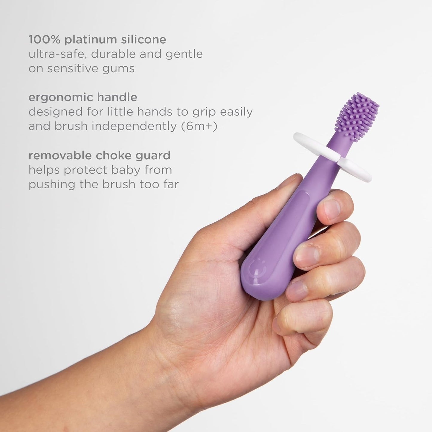 Ubbi: Grow with Me Toothbrush Training Set for Babies & Toddlers – Purple