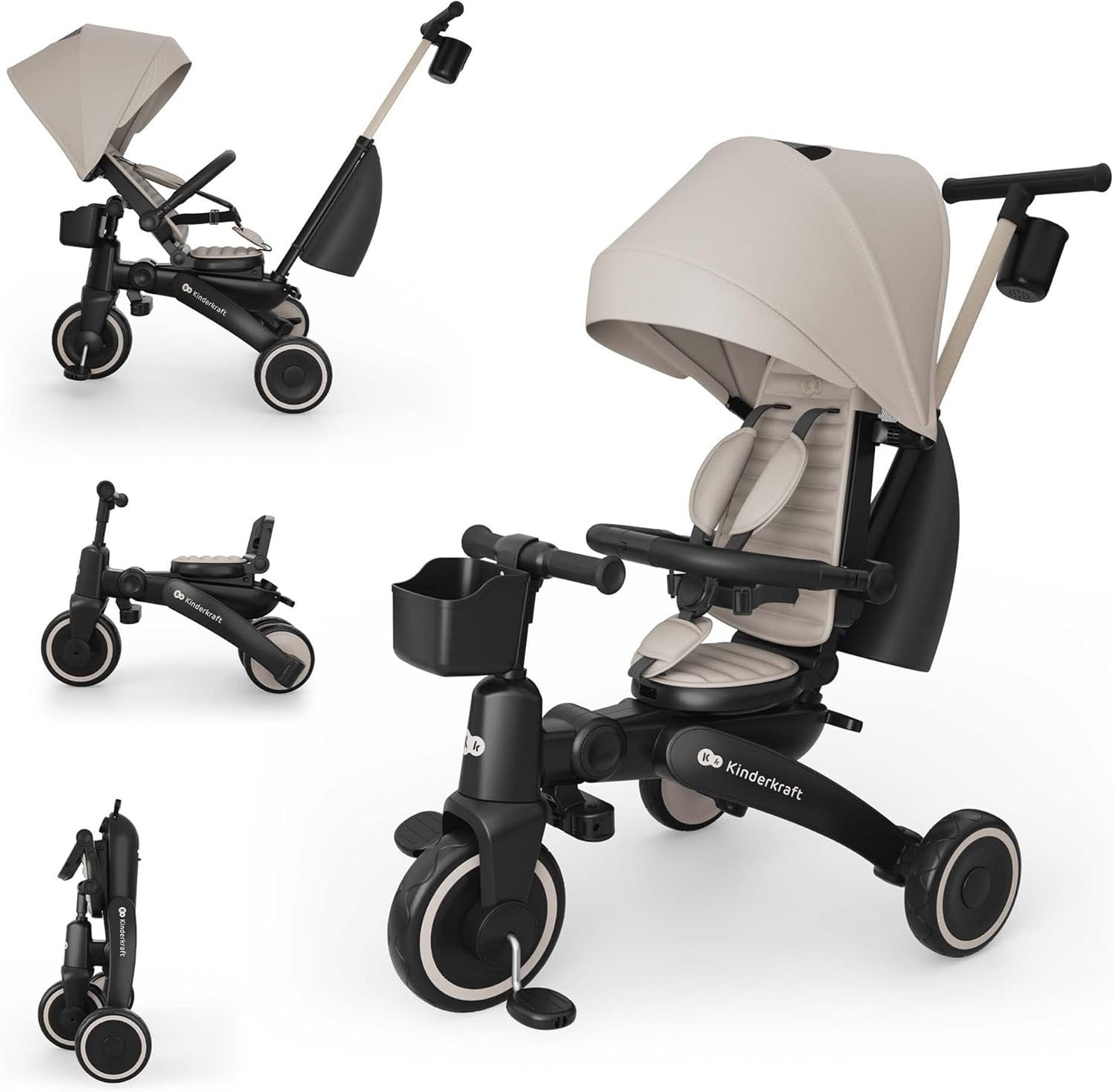 Kinderkraft: JAZZ 3 Folding Tricycle - Beige