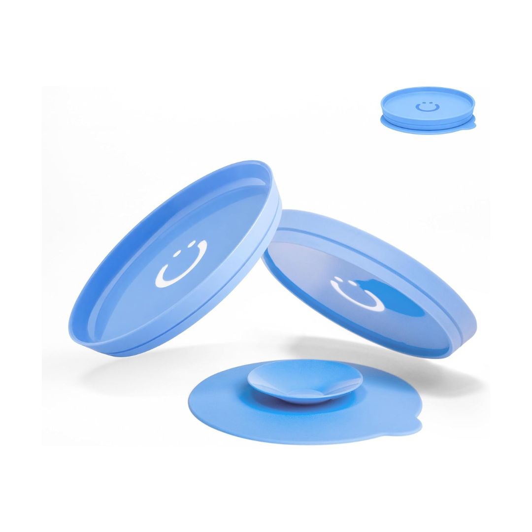 Ubbi: Silicone Suction Plates for Babies & Toddlers (2-Pack) – Polaris Blue