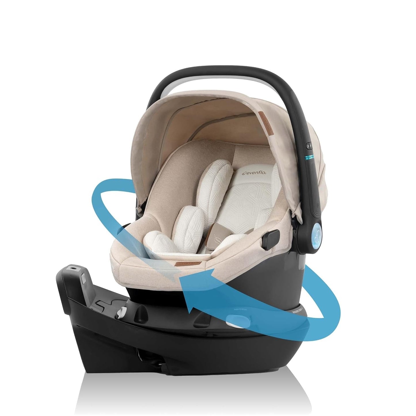 Evenflo®: Sistema de Viaje Shyft™ Intuiti+ con Revolve180™ LiteMax™ NXT y SensorySoothe™ – Champán