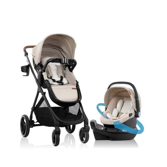 Evenflo®: Sistema de Viaje Shyft™ Intuiti+ con Revolve180™ LiteMax™ NXT y SensorySoothe™ – Champán