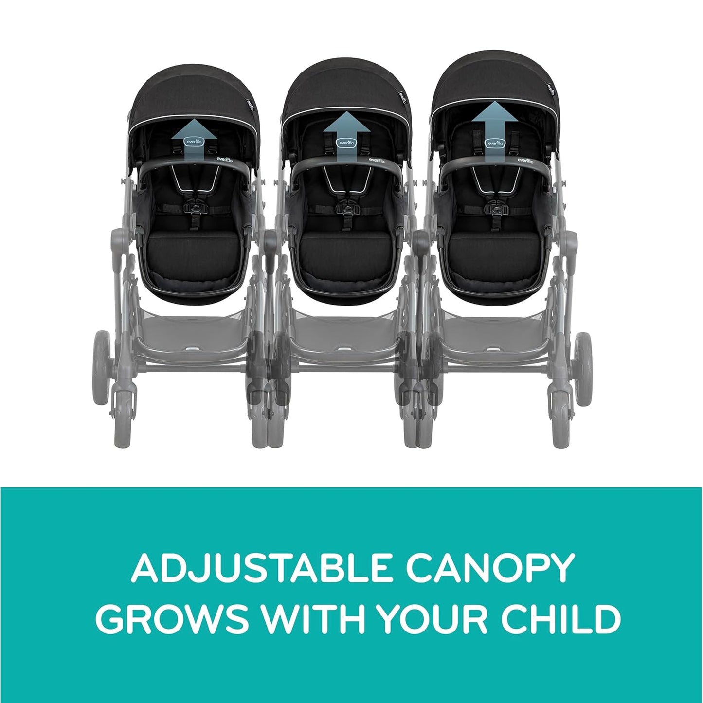 Evenflo Pivot Xpand Modular Travel System with LiteMax Infant Car Seat Ayrshire Black