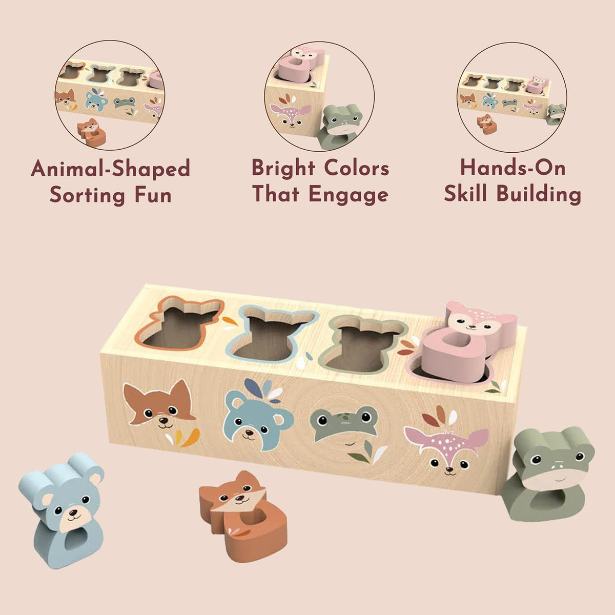Speedy Monkey Wooden Animal Shape Box