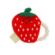 Pearhead Strawberry Plush Sensory Baby Teether