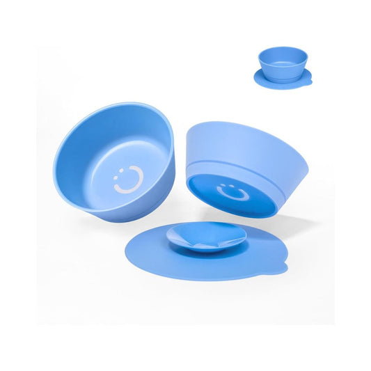 Ubbi: Silicone Suction Bowls for Babies & Toddlers (2-Pack) – Polaris Blue
