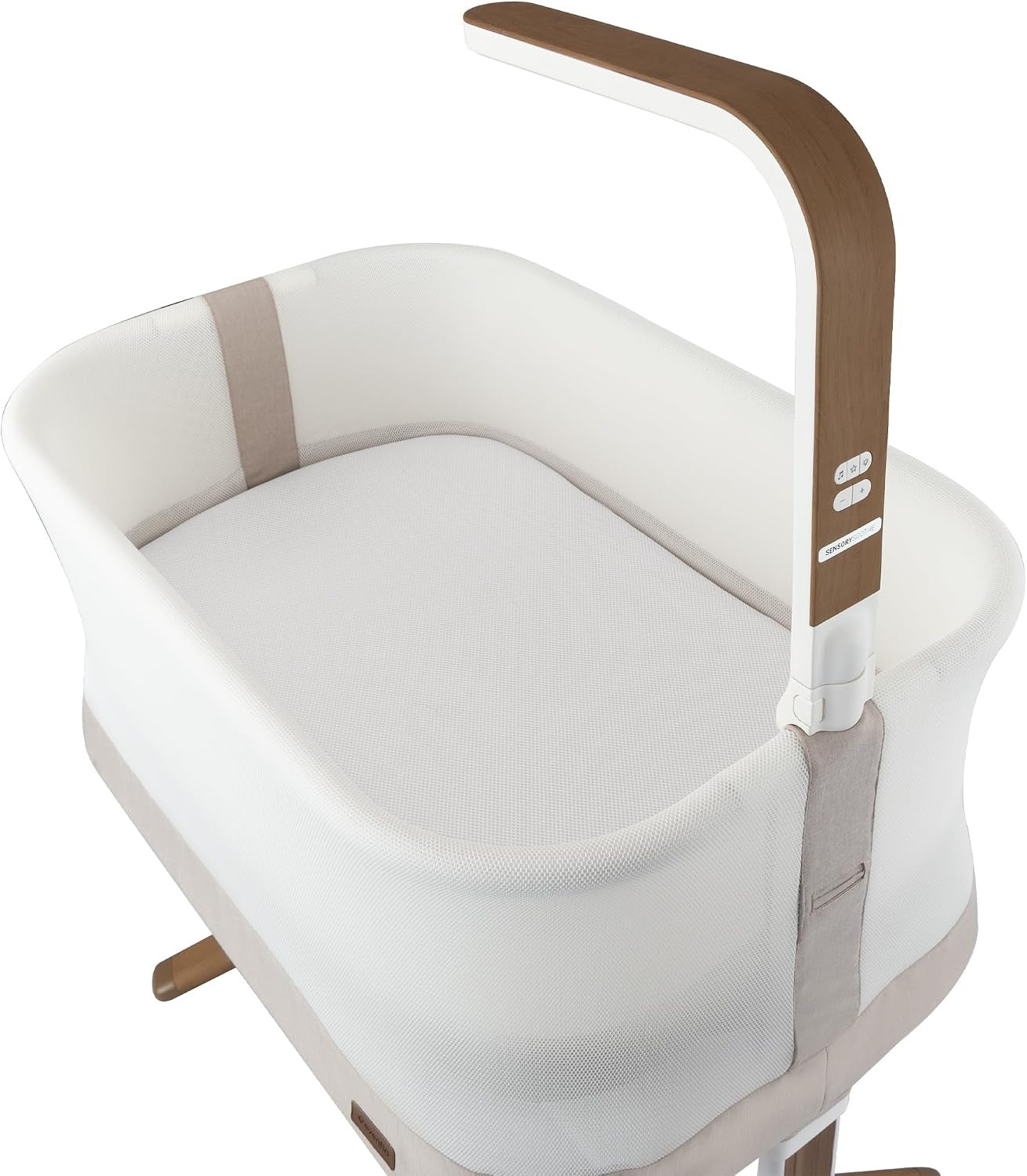 Evenflo: Cora 3 Level Adjustable Bassinet – Coastal Coffee