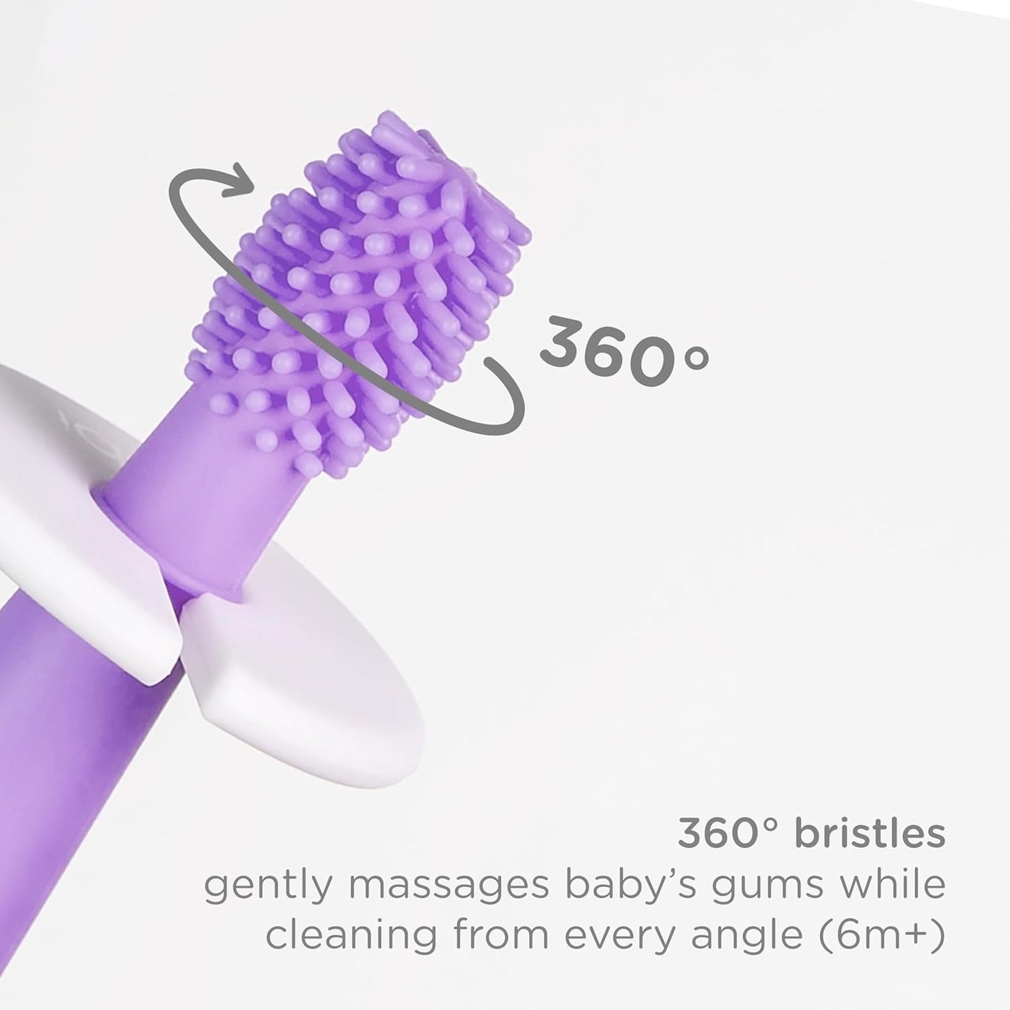 Ubbi: Grow with Me Toothbrush Training Set for Babies & Toddlers – Purple
