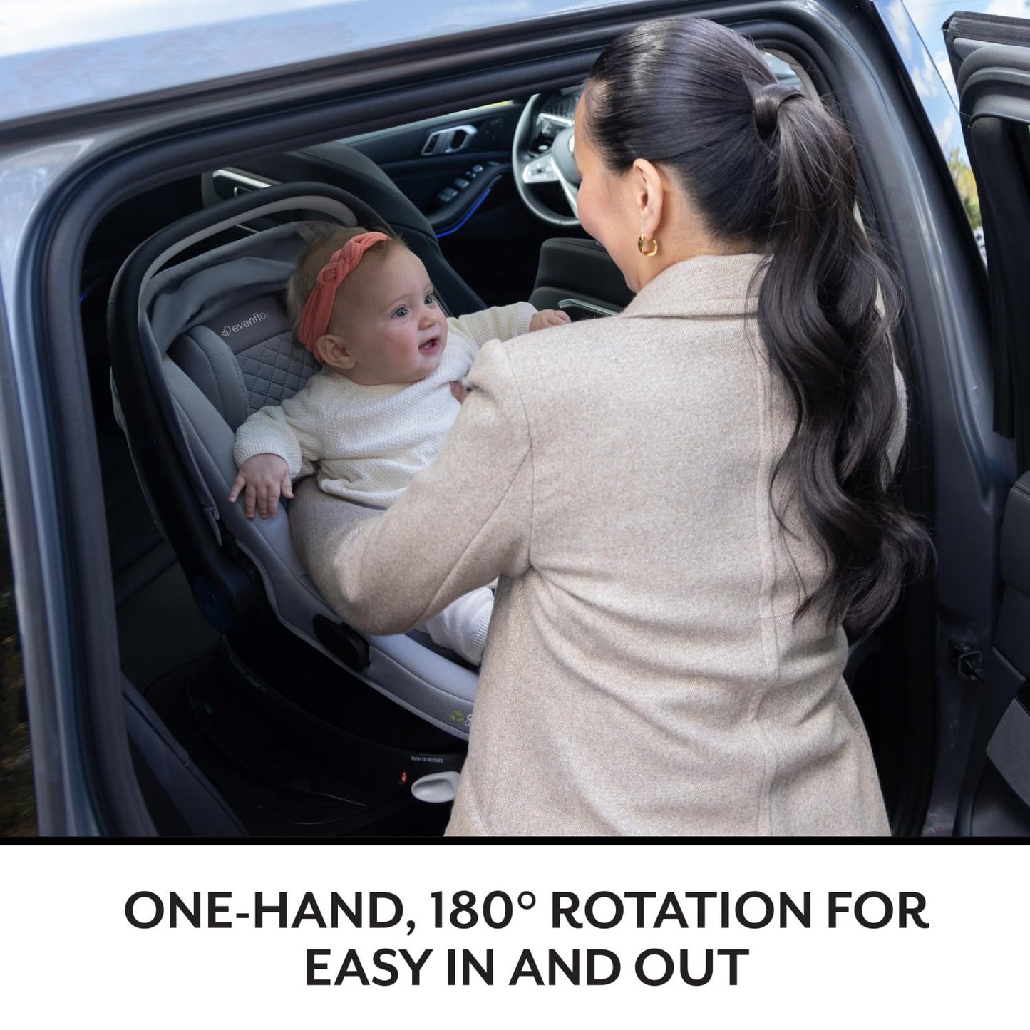 Evenflo Shyft Intuiti+ Travel System with Revolve180 LiteMax NXT &amp; SensorySooth