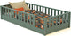 Jurababy: Floor Bed SONHO Mini (70 x 140 cm) - Montessori Wooden House Frame Bed