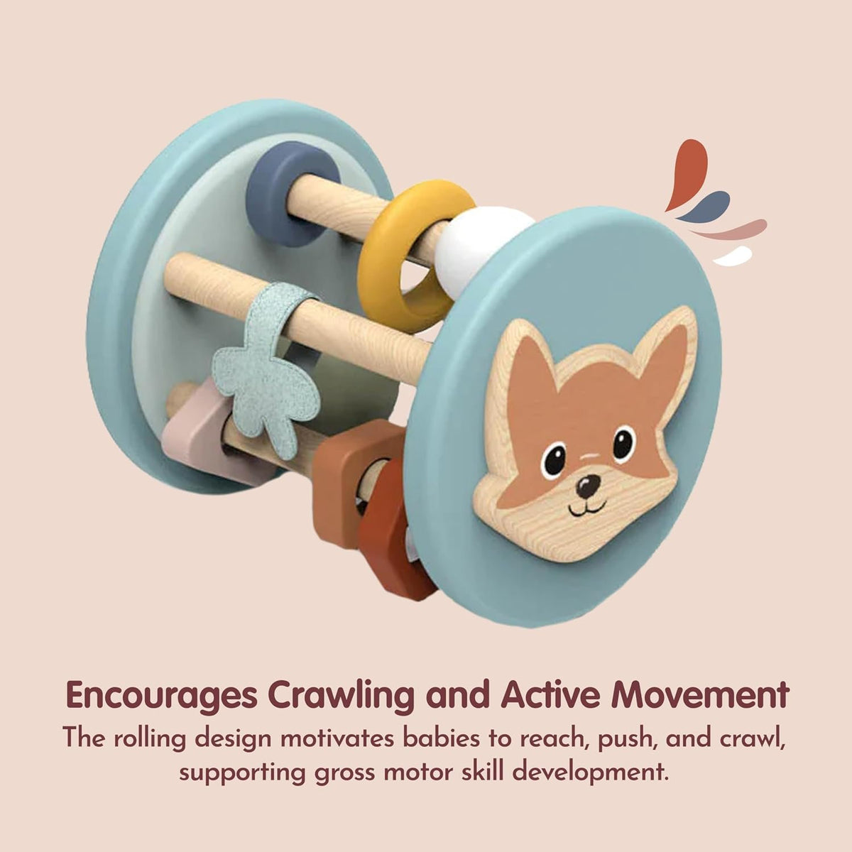 Speedy Monkey Fox Roller Rattle Baby Toy