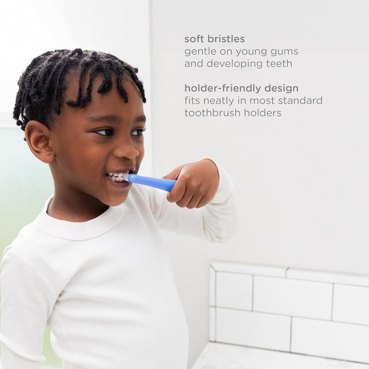 Ubbi Grow with Me Toothbrush Training Set – 3-Piece Set (Polaris Blue)