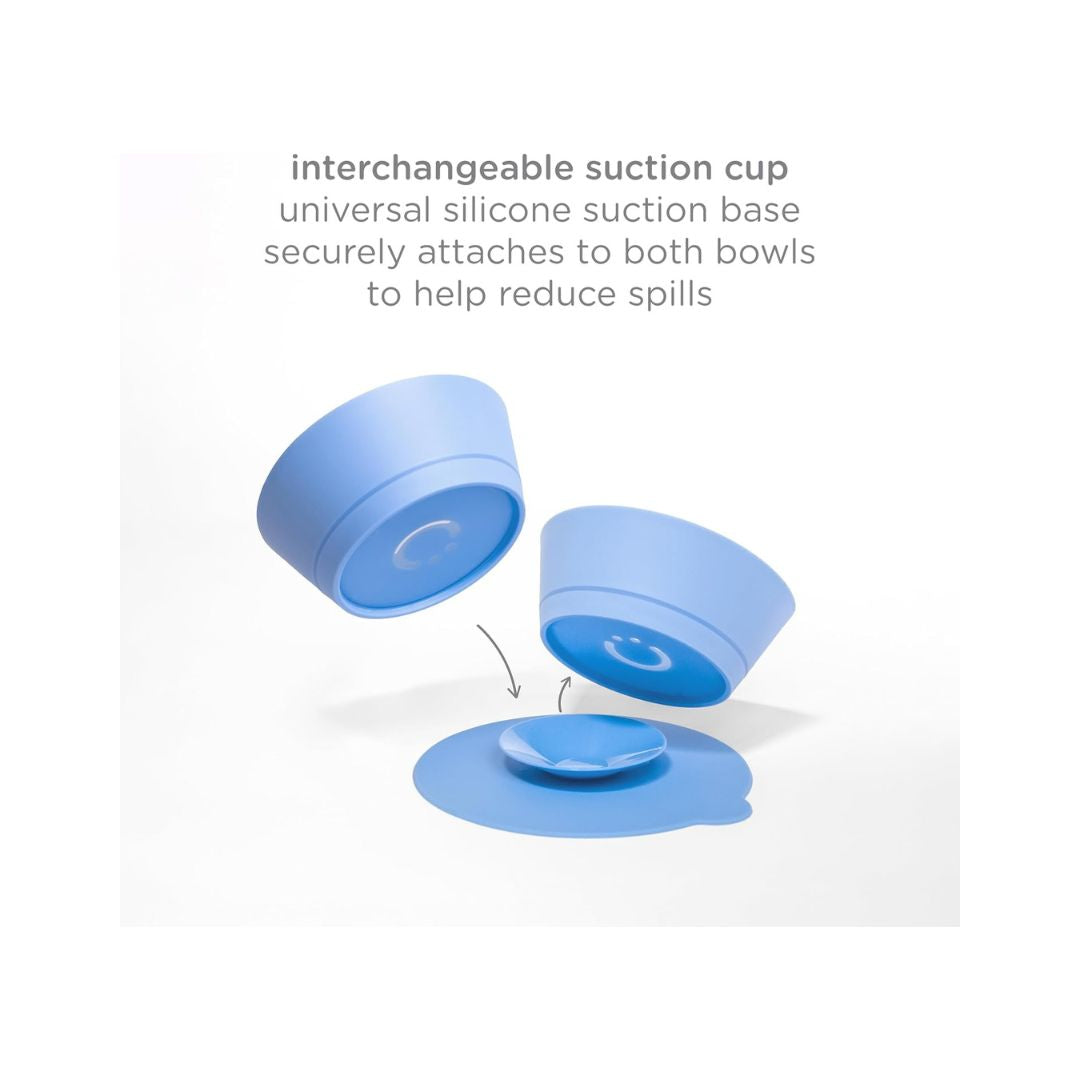Ubbi: Silicone Suction Bowls for Babies & Toddlers (2-Pack) – Polaris Blue