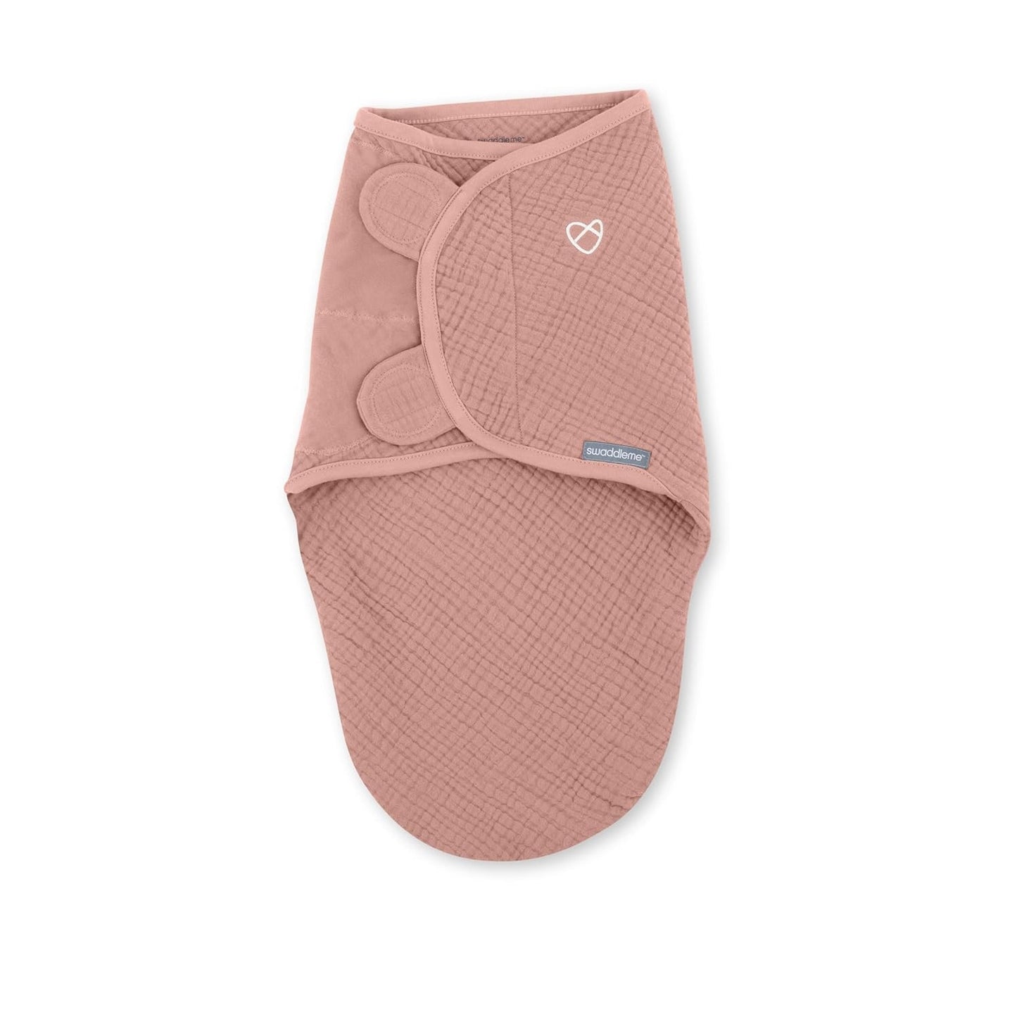 SwaddleMe by Ingenuity Original Muslin Swaddle - Blush (0-3M)