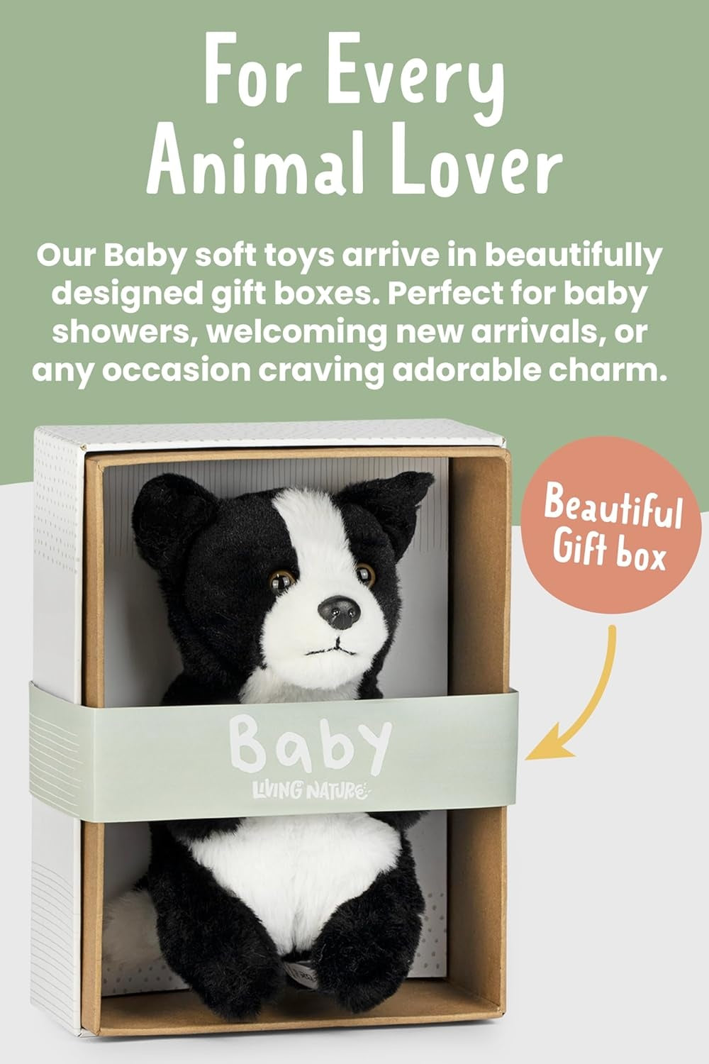 Living Nature Baby Border Collie Cuddly Toy
