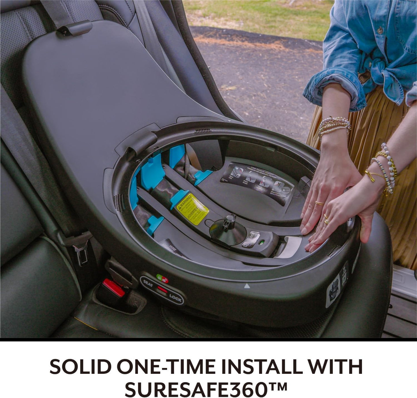 Evenflo Revolve360 Slim 2-in-1 Rotational Car Seat Canton Black