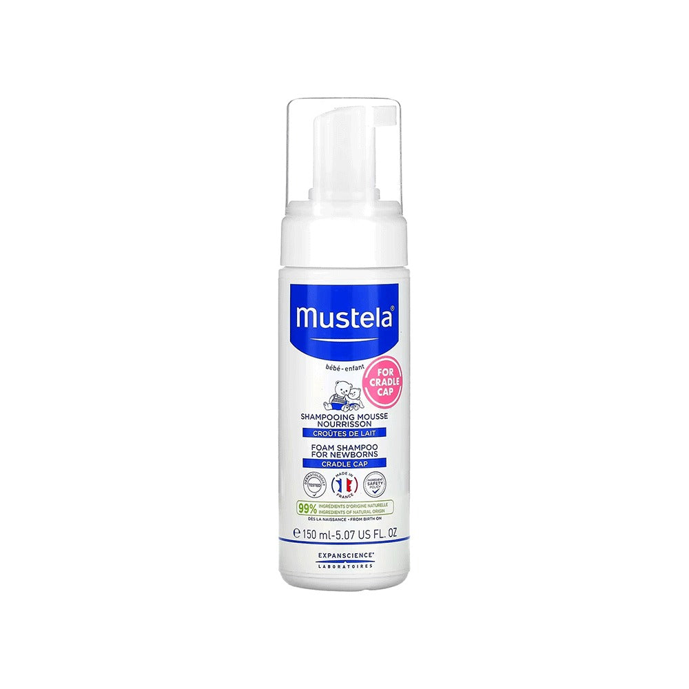 Mustela Nourishing Foam Shampoo for Newborns: Gentle Care for Cradle Cap