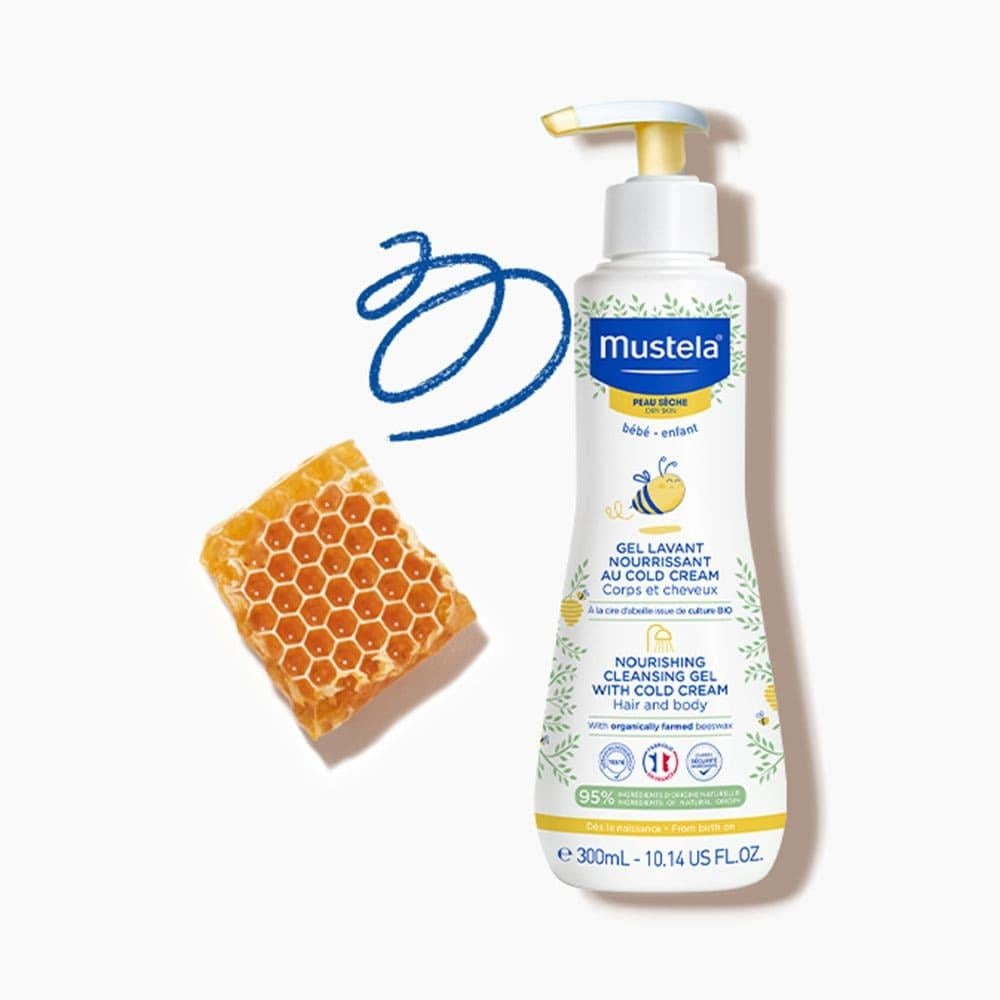 Mustela Nourishing Cleansing Gel with Cold Cream: Gentle Wash for Sensitive Skin