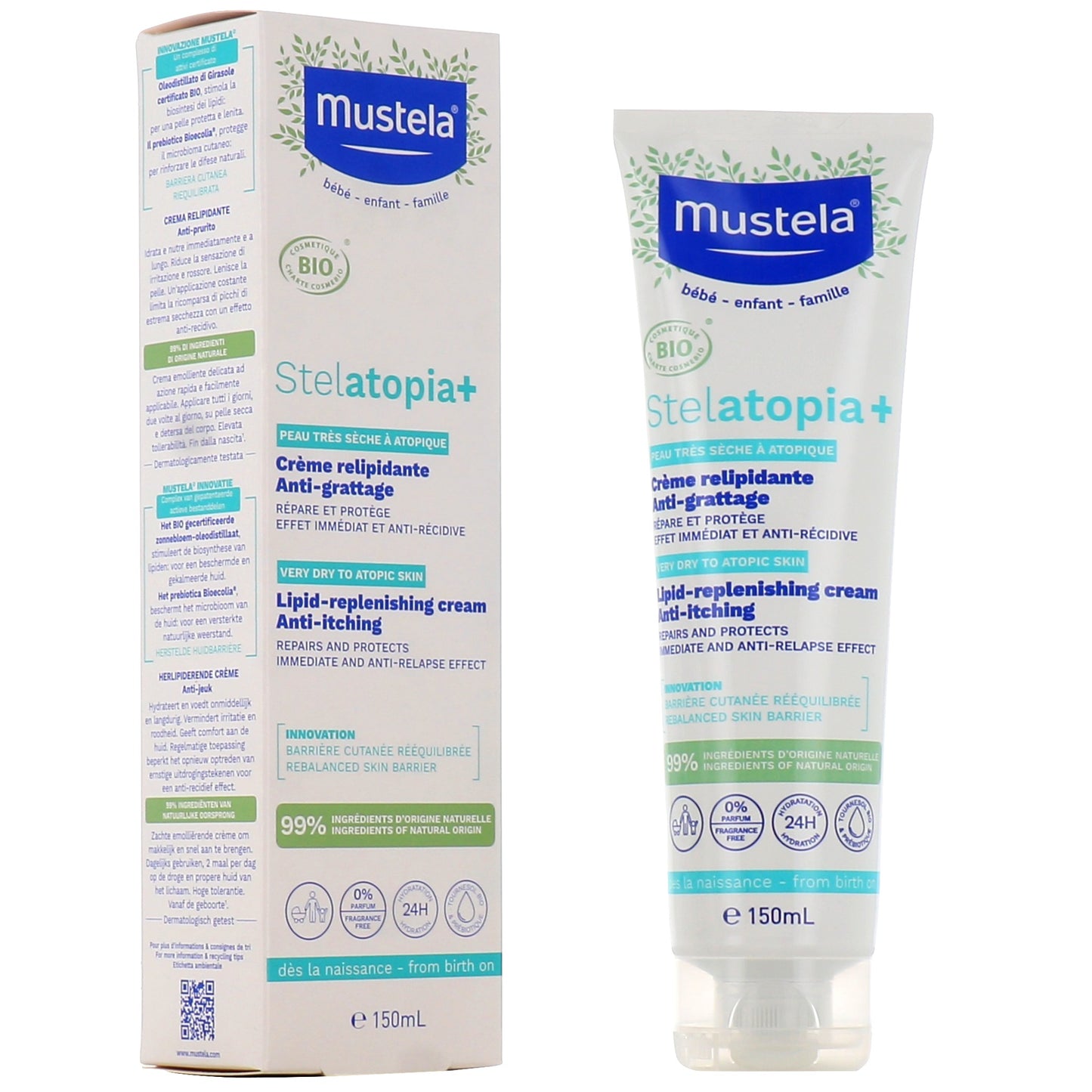 Mustela Stelatopia+ Lipid-Replenishing Anti-Itch Cream: Immediate and Long-Lasting Relief for Very Dry to Atopic Skin