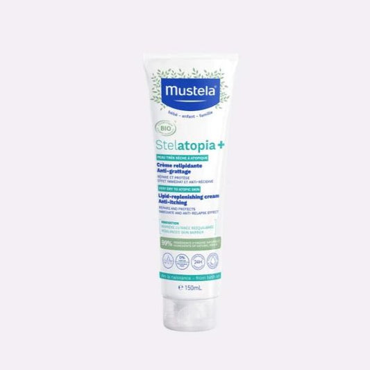 Mustela Stelatopia+ Lipid-Replenishing Anti-Itch Cream: Immediate and Long-Lasting Relief for Very Dry to Atopic Skin