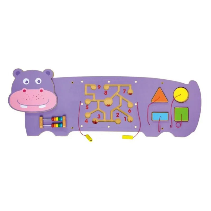 Viga Toys Wooden Wall Toy-Hippo