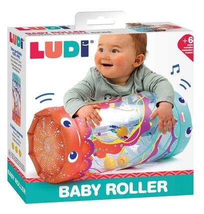 LUDI: Baby Roll Jellyfish - Inflatable Sensory Activity Roller