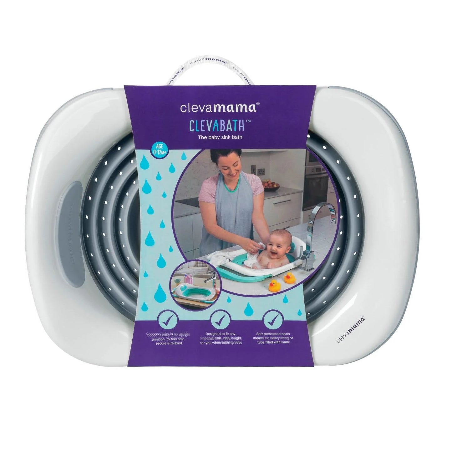 ClevaBath Sink Bath Tub: Comfort for Babies upto 12 Months