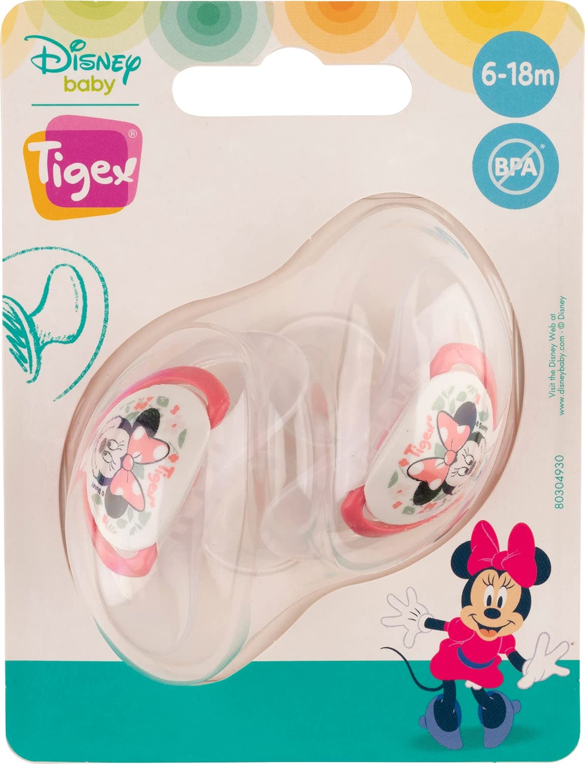 Tigex Smart Silicone Pacifier with Minnie Mouse Design – babybuzzlb