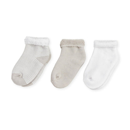 Pack of 3 pairs of beige socks