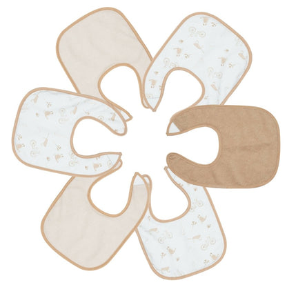 Set of 6 baby bibs - Farm animals