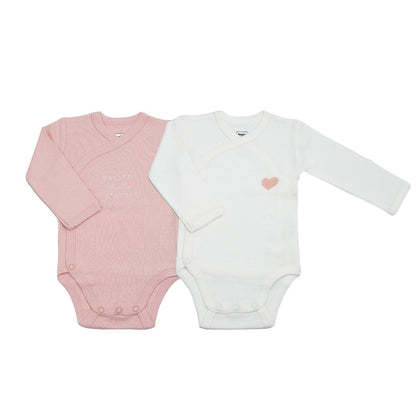 Set of 2 Long-Sleeve Baby Bodysuits