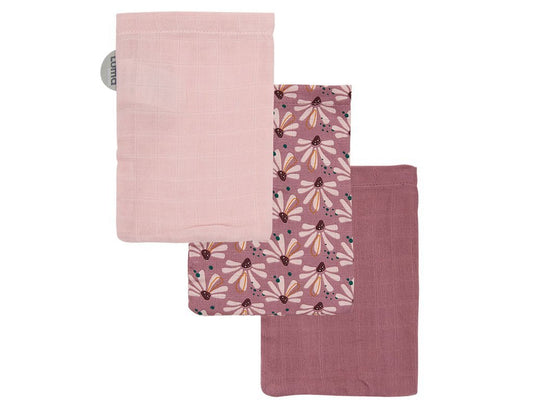 Luma Bamboo Muslin Washcloths – Flowerfever (3 pcs)